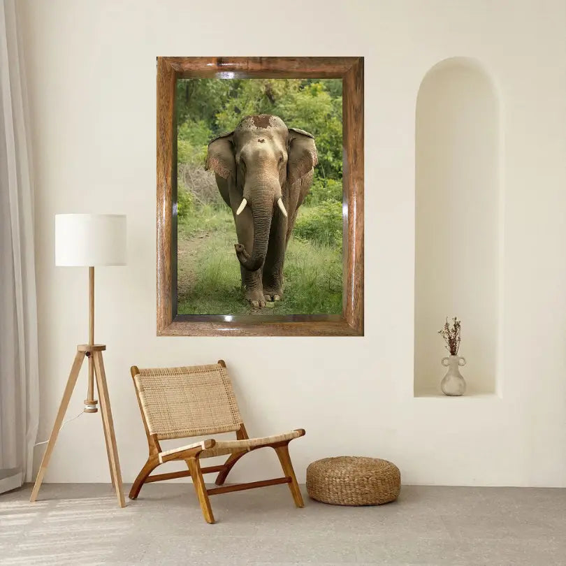 Jungle Majesty – Head-On with Jungle Tusker | Most valuable for Art Collectors